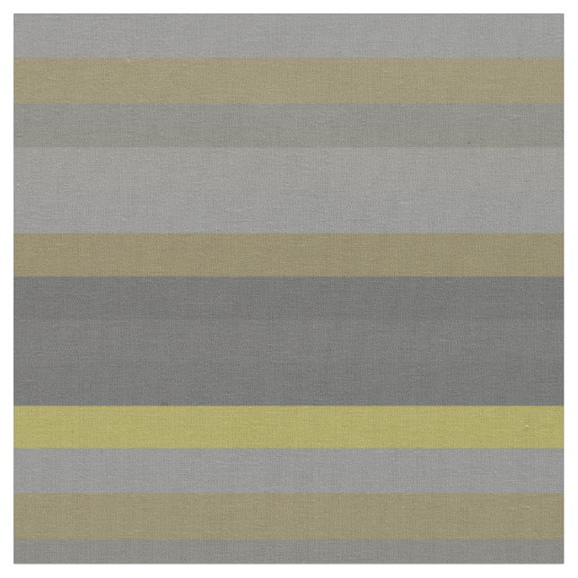Tissu Rayures horizontales grises moutarde rétro (Fermer)