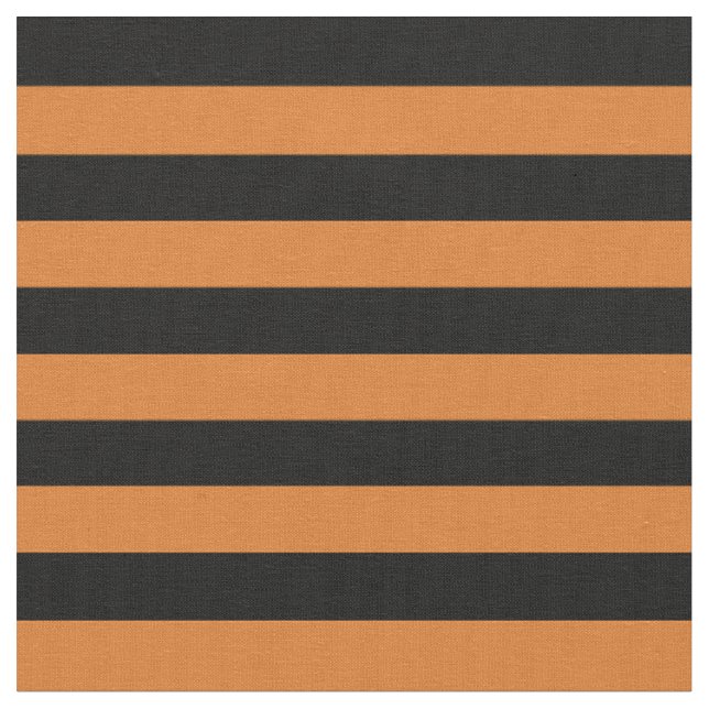 Tissu Rayures horizontales noires orange taille d'un dem (Fermer)
