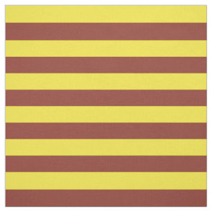 Tissu Rayures jaunes et Brown