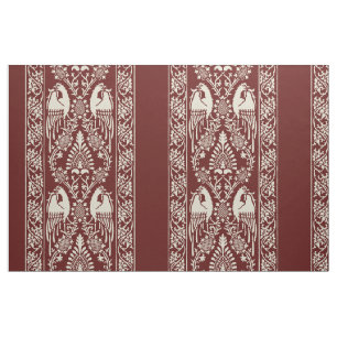 Tissu Rayures médiévales Marron foncé
