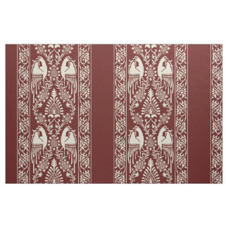 Tissu Rayures médiévales Marron foncé