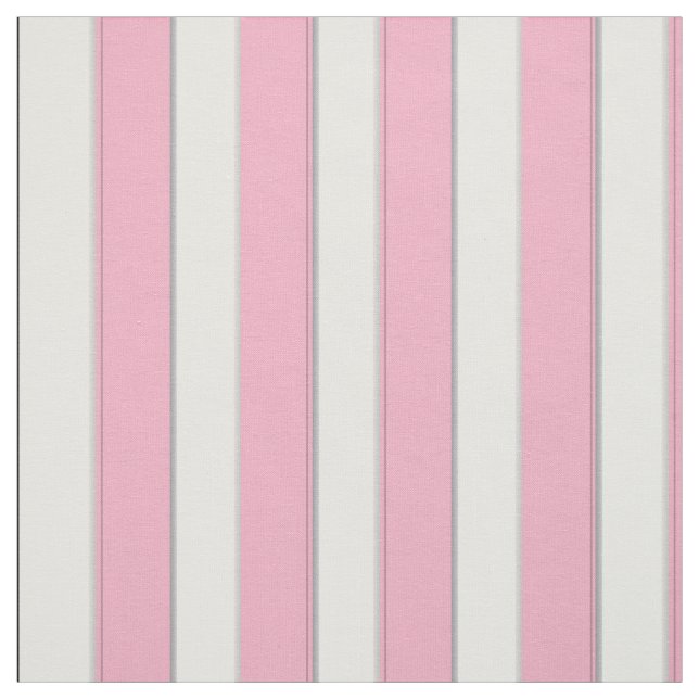 Tissu Rayures roses, blanches et argentées élégantes (Échantillon)