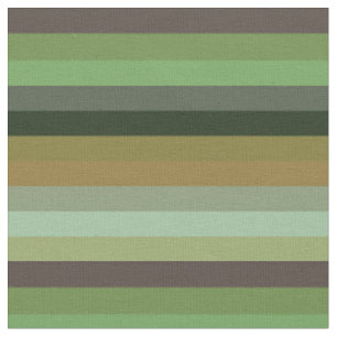 Tissu Rayures Terriennes en Sauge, Sarcelle & Terre Cuit