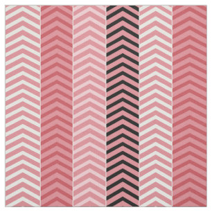 Tissu Rayures variées roses modernes chics de Chevron