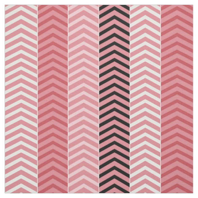 Tissu Rayures variées roses modernes chics de Chevron (Échantillon)