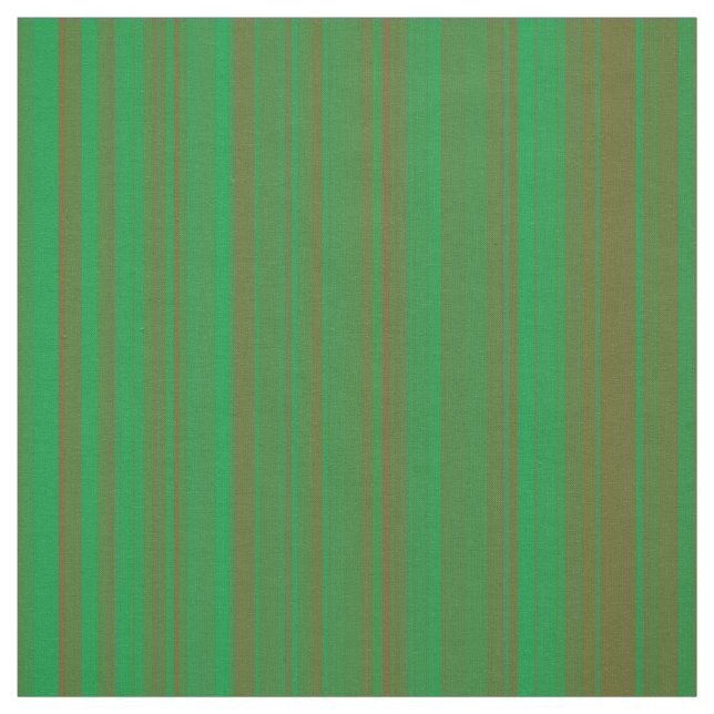Tissu Rayures Vert Marron (Échantillon)