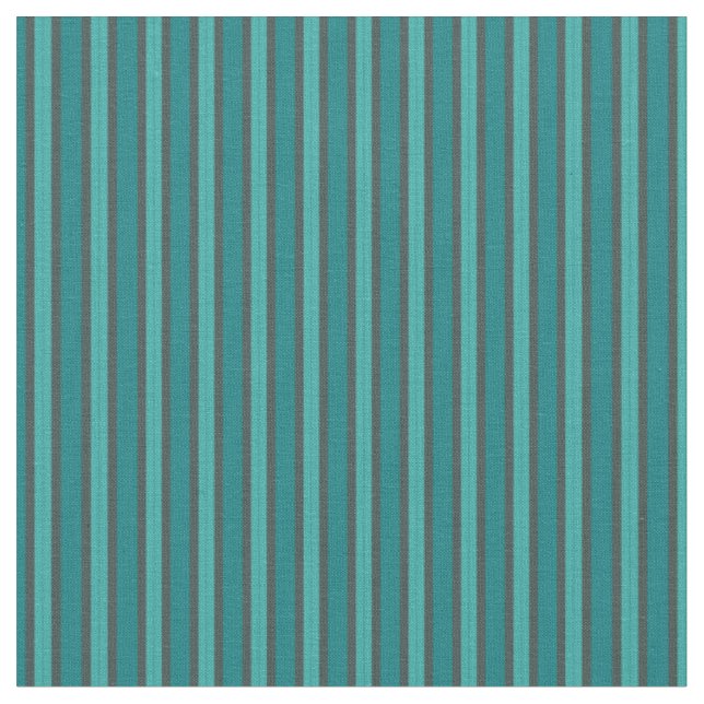 Tissu Rayures verticales variées sarcelle et gris charbo (Fermer)