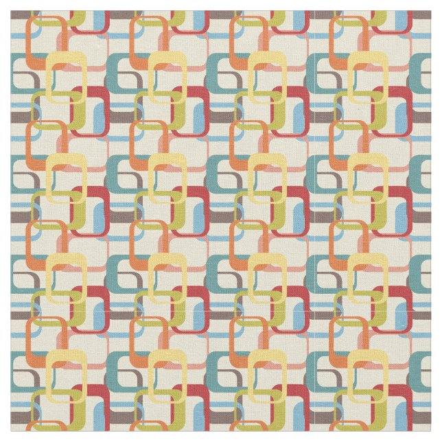 Tissu Rectangles Abstraites (Fermer)