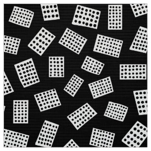 Tissu Rectangles Abstraites 081122 - Blanc sur noir