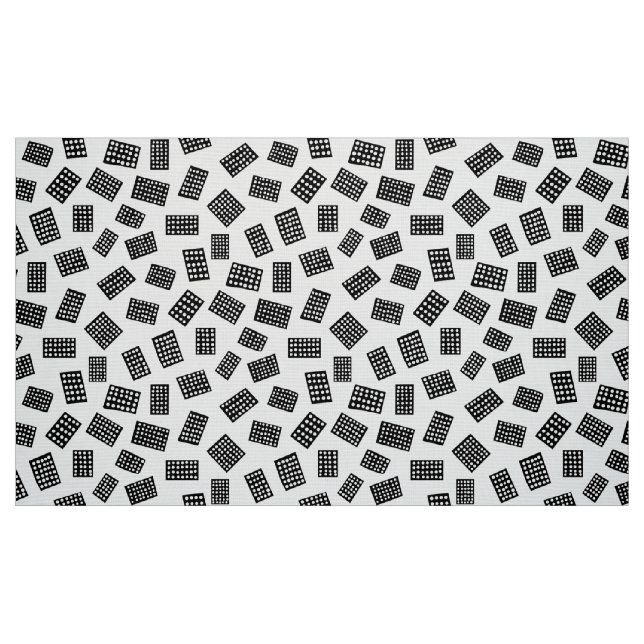 Tissu Rectangles Abstraites 081122 - Noir sur blanc (Fat Quarter)