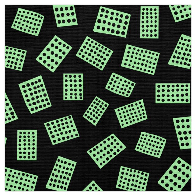 Tissu Rectangles Abstraites 081122 - Vert menthe sur noi (Échantillon)