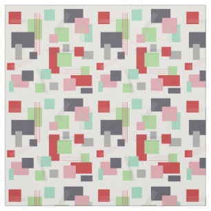Tissu Rectangles et lignes Abstraites