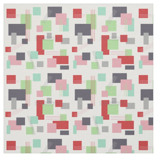 Tissu Rectangles et lignes Abstraites (Échantillon)