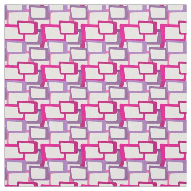 Tissu Rectangles modernes du milieu du siècle (Échantillon)
