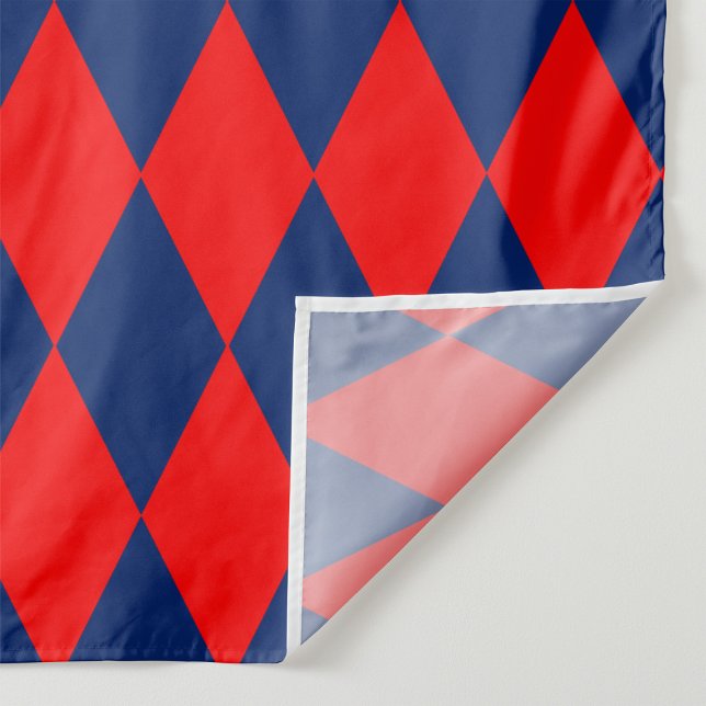Tissu Red and Blue Harlequin Checkered Design  (Créateur téléchargé)