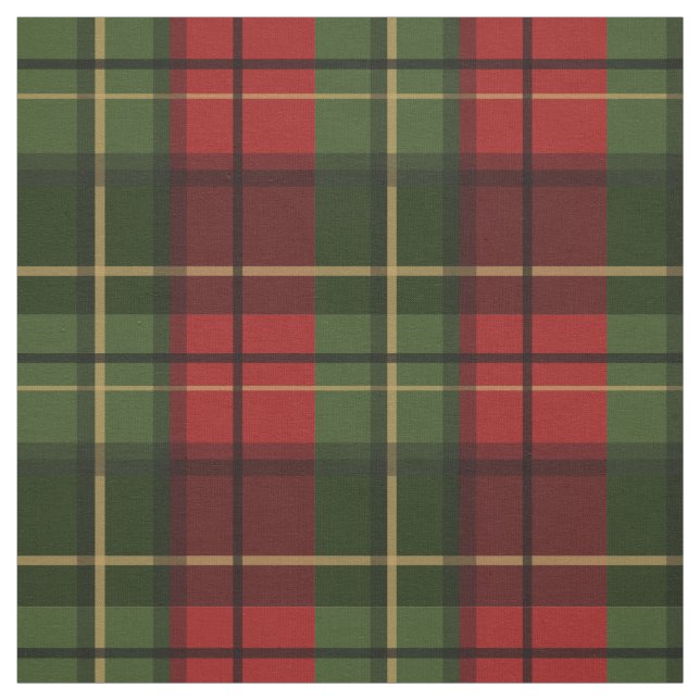 Tissu Red And Green Plaid Tartan Pattern (Échantillon)