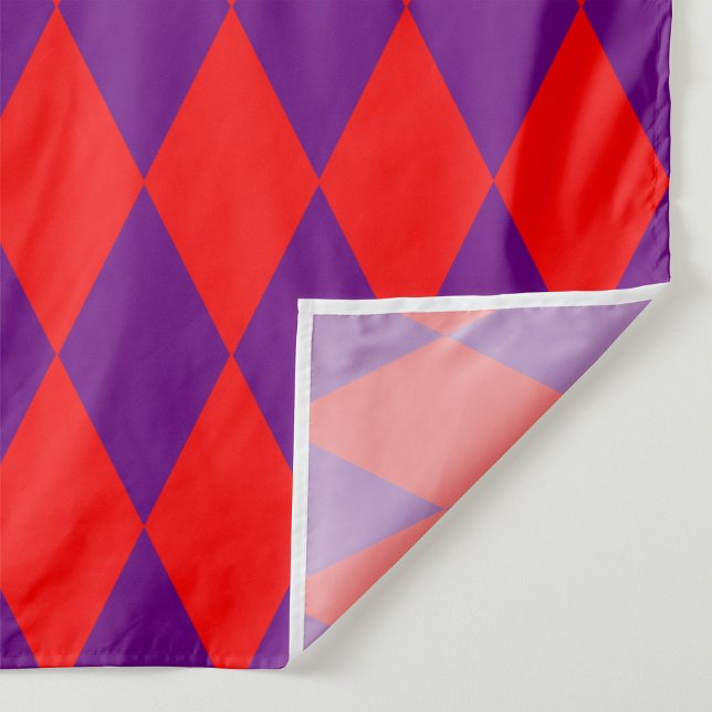 Tissu Red and Purple Harlequin Checkered Design  (Créateur téléchargé)