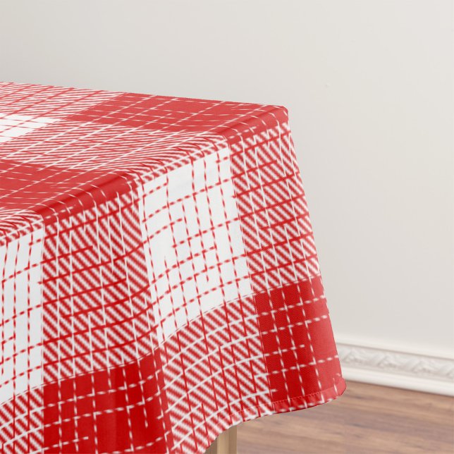 Tissu Red and White Bold Checkered Plaid Design  (Créateur téléchargé)