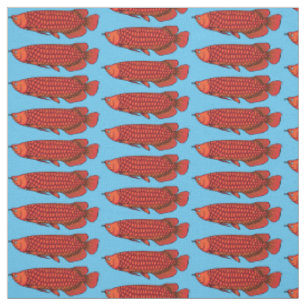 Tissu Red Arowana fish cartoon