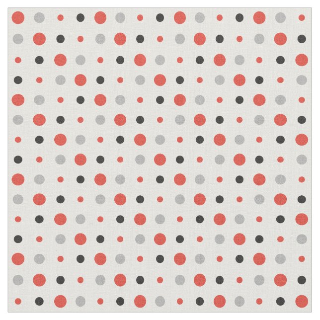 Tissu Red, black and gray polka dots (Fermer)