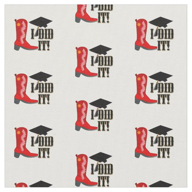 Tissu Red Cowboy Boot Graduation (Fermer)