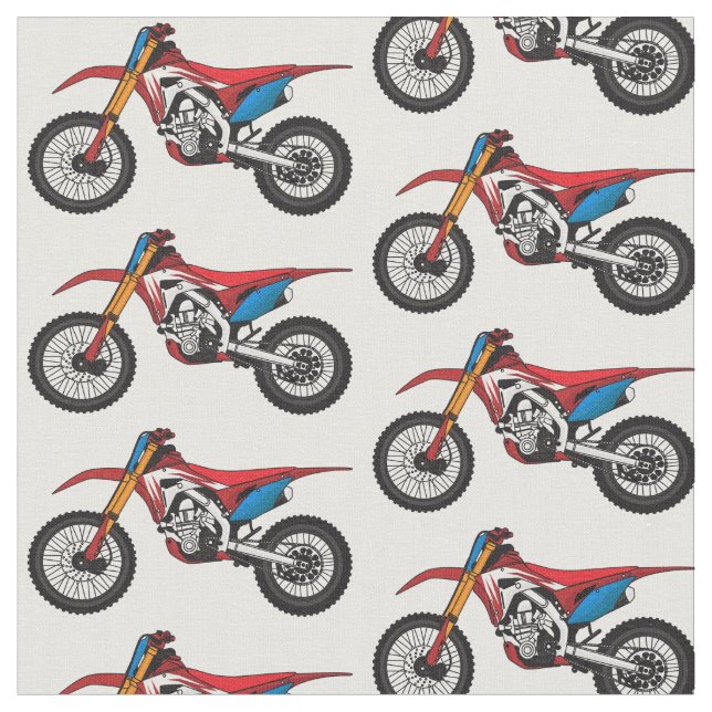 Tissu Red dirt bike motorcycle (Fermer)
