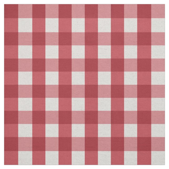 Tissu Red Farmhouse En vichy Plaid À damiers Motif (Échantillon)