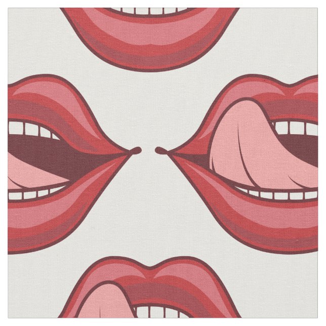 Tissu Red Lips Open Mouth Thunder_Cove (Fermer)