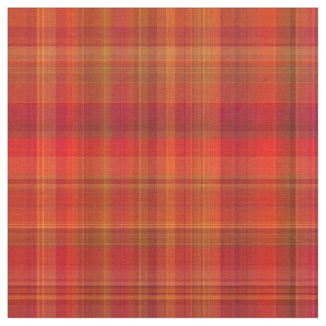 Tissu Red Madras Plaid Stripes Imprimer Motif (Fermer)