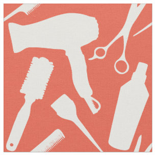 Tissu Red Orange Stylist Tools Hairstylist Hair Salon