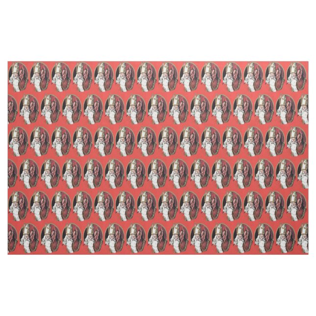 Tissu Red St Nicholas Krampus (Yard)