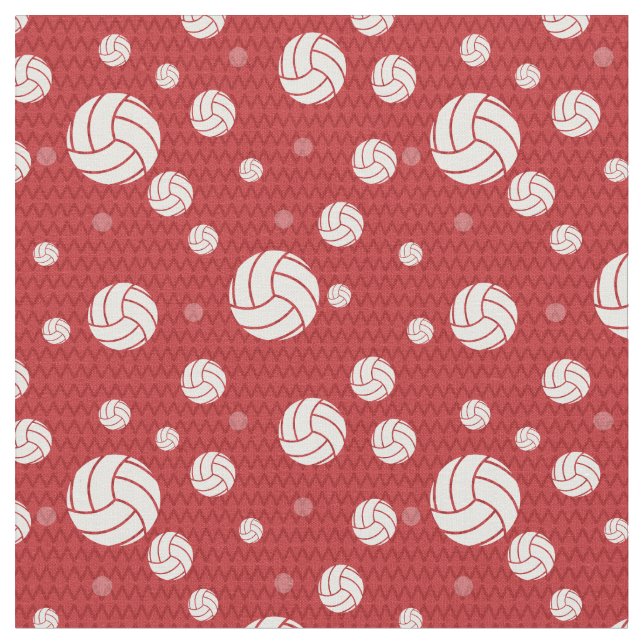 Tissu Red Volleyball Chevron Patterned (Fermer)