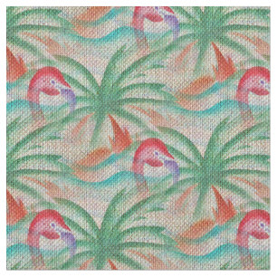 Tissu Regard de toile de jute de palmier de Flamant rose