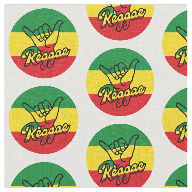 Tissu Reggae Shaka Mains aux couleurs reggae (Fermer)