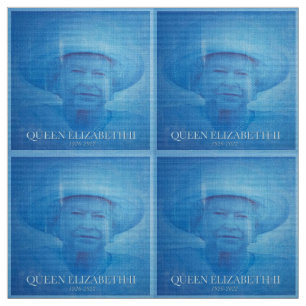Tissu Reine Elizabeth II 1926-2022
