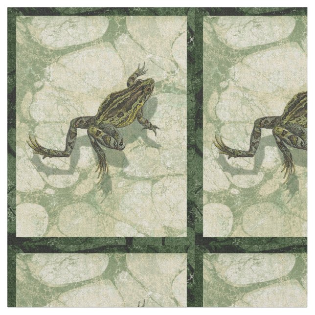 Tissu Remonter le crapaud dans l'eau (Fermer)