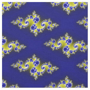 Tissu Remous de bleu royal et de jaune