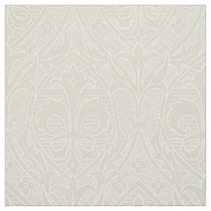 Tissu Renaissance gothique Fleur de Lys - Ivoire