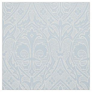 Tissu Renaissance gothique Fleur de Lys - Misty Blue