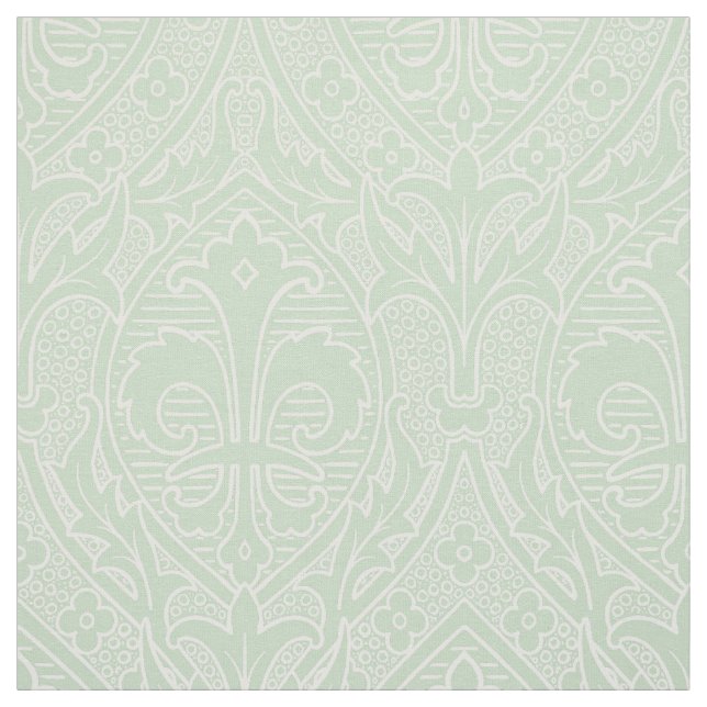 Tissu Renaissance gothique Fleur de Lys - Tint d'Absinth (Échantillon)