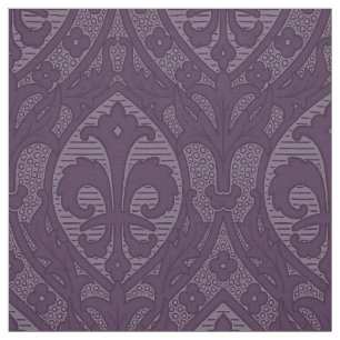 Tissu Renaissance gothique Fleur de Lys - Violet
