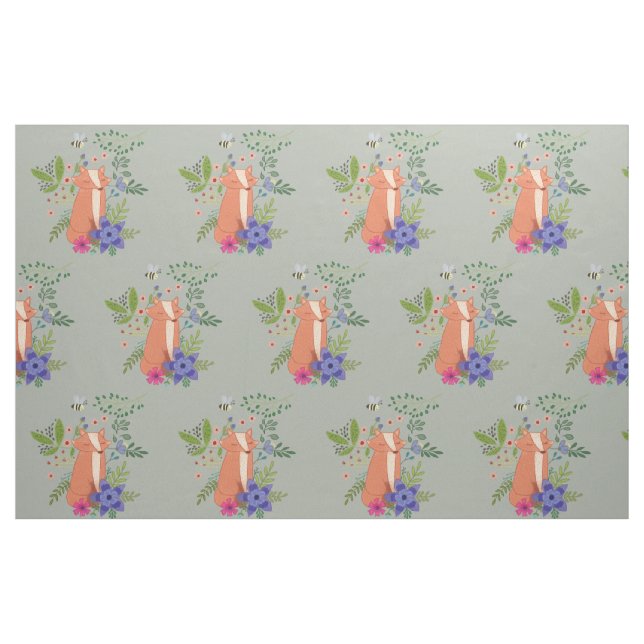 Tissu Renard dans la forêt (Fat Quarter)