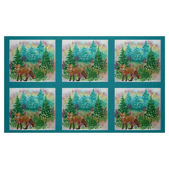 Tissu renard de printemps (Fat Quarter)