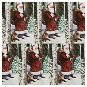 Tissu Renard du Père Noël