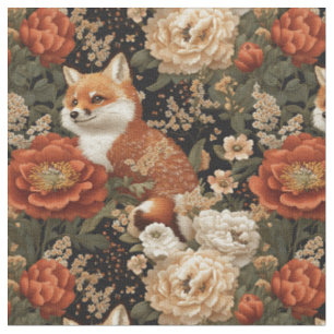 Tissu Renard en fleurs Floral Motif sans couture