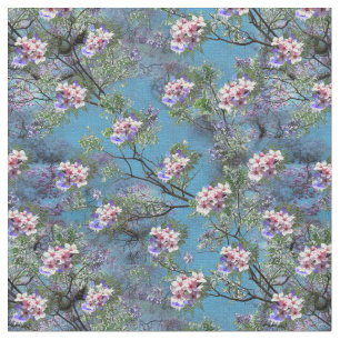 Tissu Répéter les fleurs de Jacaranda en violet, rose, R