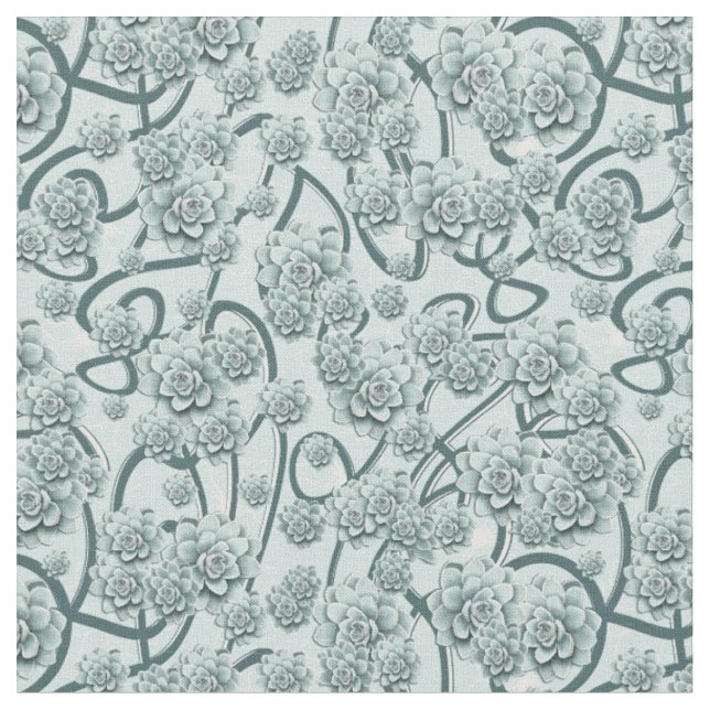 Tissu Répéter les succulents de Motif plus petits sur Pi (Fermer)