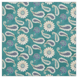 Tissu Répétition de motif floral d'art de Paisley de