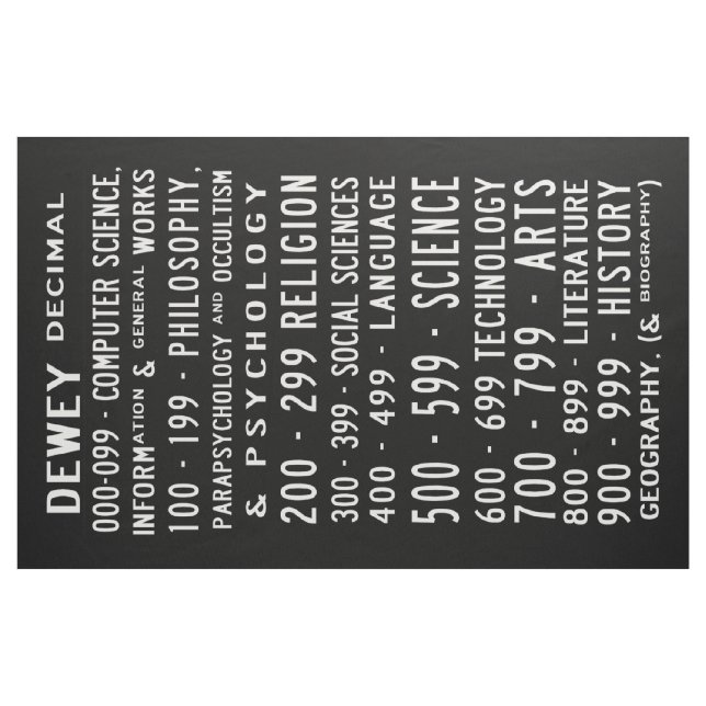 Tissu Reprise décimale Dewey - Trimestre gras (Fat Quarter)