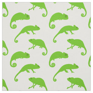 Tissu Reptile d'amusement à motifs de caméléon vert
